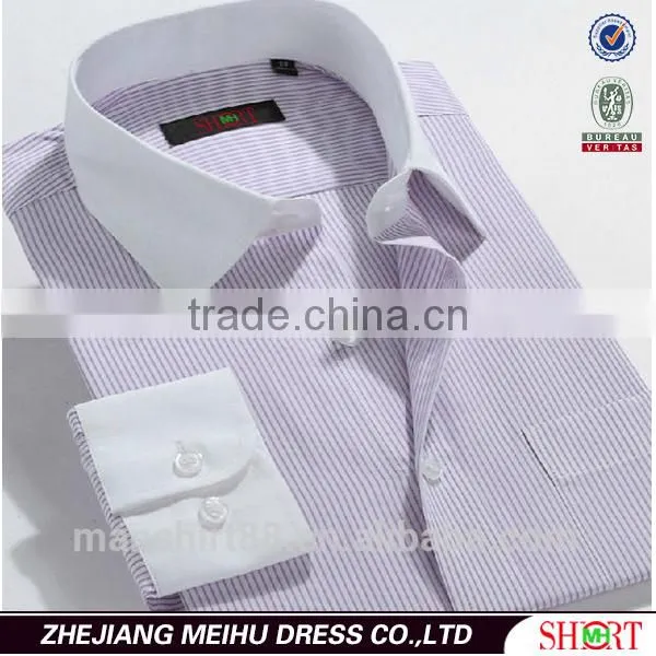 Long Sleeve Striped Dress Shirt for Men