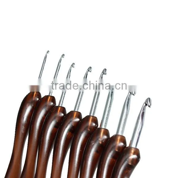 Wholesale 8pcs 2.50-6.0mm Curved Plastic Handle Crochet Hook Set photo-3