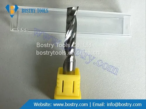 Single Flute Aluminum End Mill Cutting Tool Bits Spiral Cnc Router Bits for Soft Metal photo-3