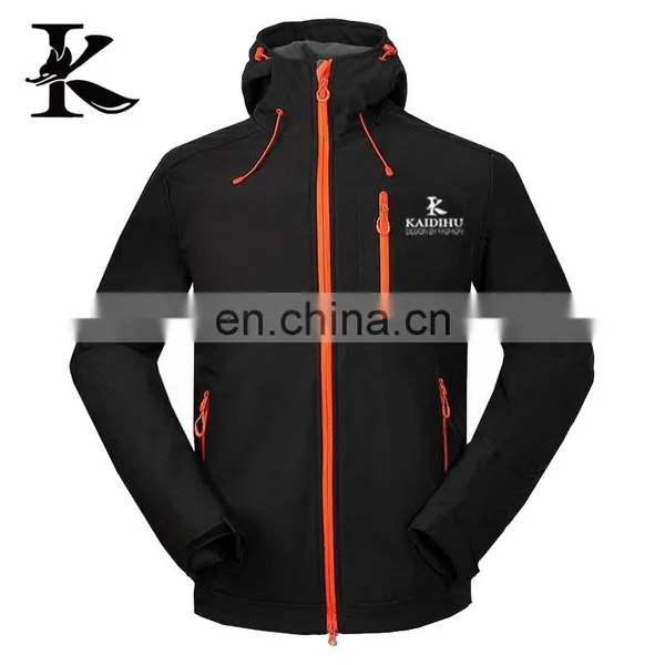 Breathable Hiking Jacket Men's Water Resistant Hooded Softshell Jacket photo-4