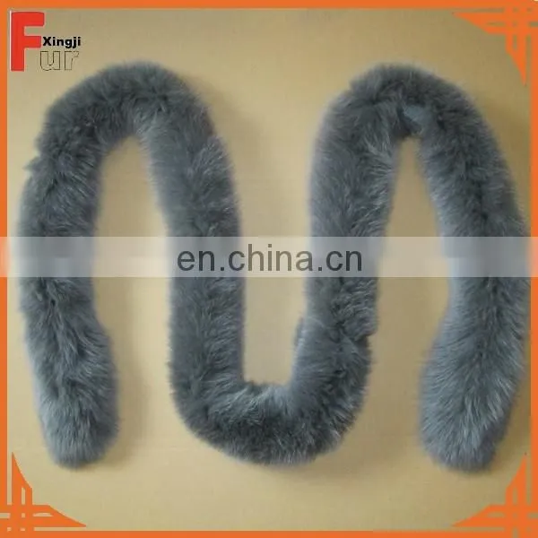 Top Quality Real Fox Fur Trimming Dyed Fox Fur Strips photo-3
