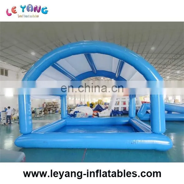 Commercial Grade Rectangular Water Pool With Tent Sunshade / 6m Inflatable Pool With Roof photo-3