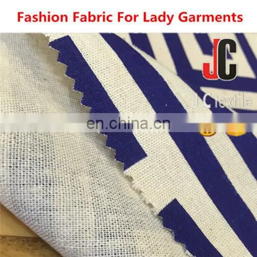 Shao Xing jc Textile Clothing Fabric Soft Printed Fabric Cotton Linen Fabric photo-5