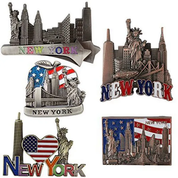 3D Metal Fridge Magnet New York Design Tourist Souvenir photo-2