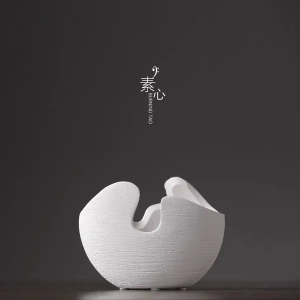 Nordic Modern Elegant Style White Eggshell Creative Ceramic Flower Vase Decoration For Home Table photo-4