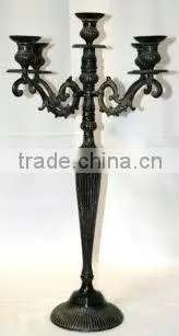 Black Brass Decorative Candelabra For Wedding And Parties photo-2