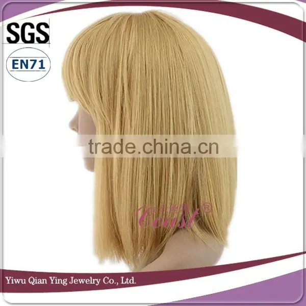 Fashion Womens Blond Straight Hair Bod Styles Wig Synthetic photo-2