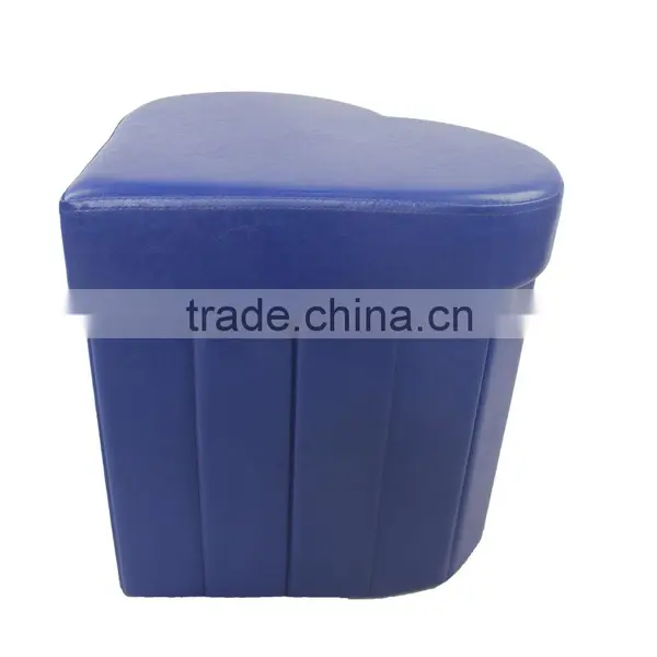 Blue Heart Shape Single Collapsible Ottoman photo-5