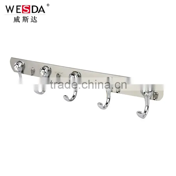 WESDA New Product Decorative Stainless Steel Clothes Hook With Blue Diamond(315) photo-4