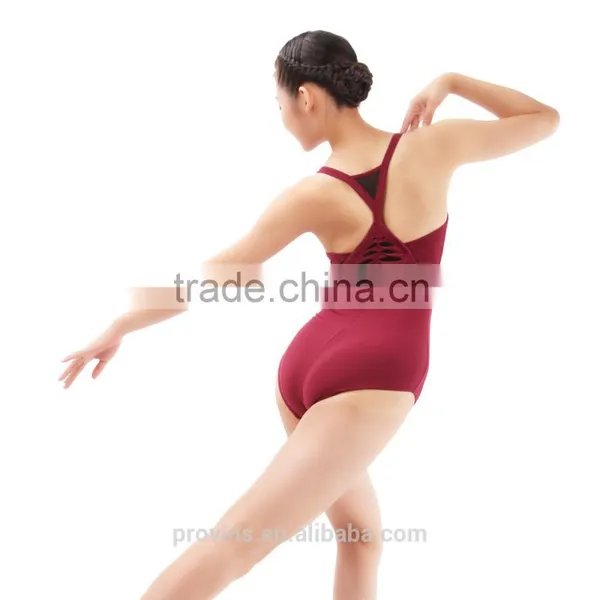 Burgundy Adult Dance Leotard, Wholesale Dance Leotards photo-4