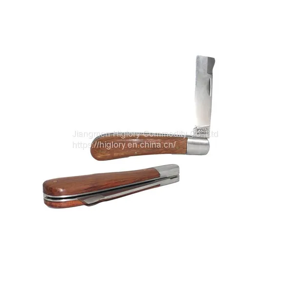 Wood Handle Folding Pocket Pruning Grafting Budding Cutting Knife photo-5