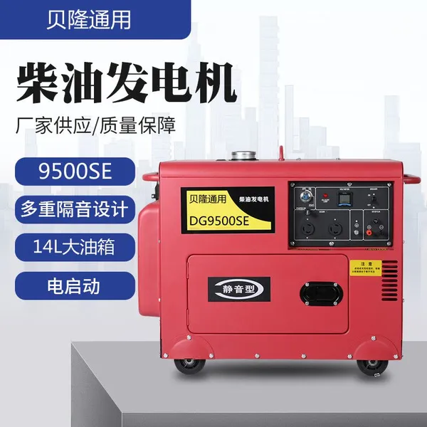 6.5KW Single Phase 220V Air-cooled Silent Diesel Generator With 195F Engine
