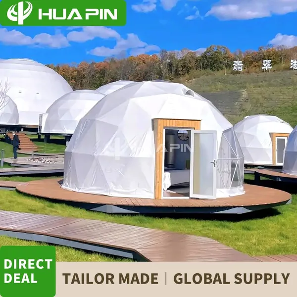 Waterproof Luxury 6m 7m 8m Glamping House Tent Geodesic Dome photo-3