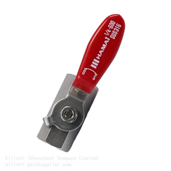 HAMAI BSS-01-10Rc Series Stainless Steel 316 Pneumatic Air Ball Valve for Kitchen Gas Shut-Off Water Oil Flow Control Valves