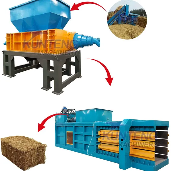 Organic Garbage Shredder Rubber Foam Sponge Shredding And Baler Machine EPC