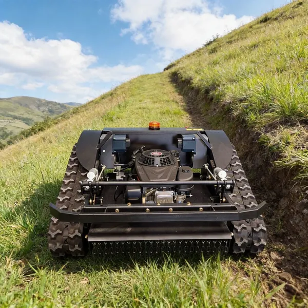 Vigorun VTLM600 Remote Control Lawn Mower Robot 600mm Wide Cut Low Maintenance Cost Gasoline Grass Cutter for Orchard Embankment