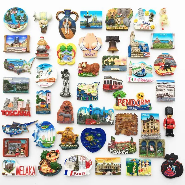 Wholesale Price Personalized Israel Austria Spain France Britain Tourist Gifts Souvenirs Custom 3D Poly Resin Polyresin Fridge Magnet Factory