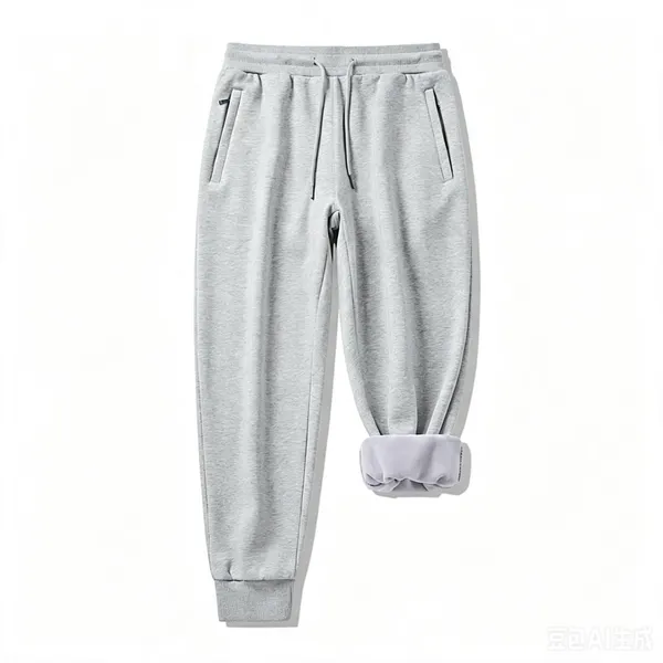 Men's Drawstring Jogger Thickened Sportswear Pants photo-2