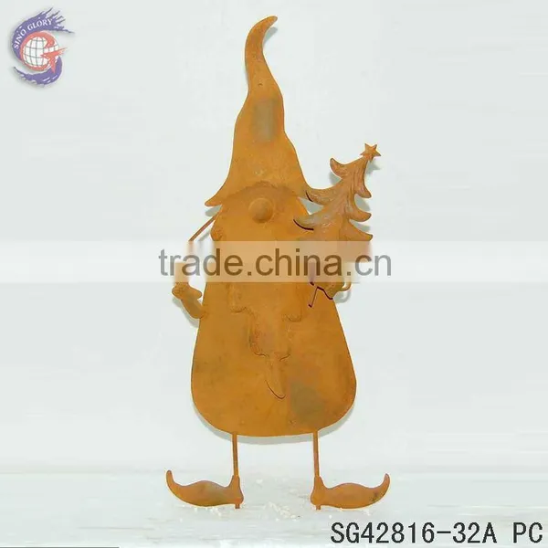Rusty Metal Garden Gnomes Stkes for Sale photo-4