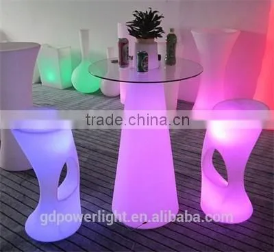 PE Plastic Bar Table With LED Light and Remote Control YXF-50120H photo-5