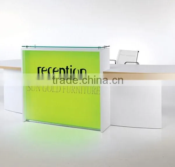 Modern Appearance Pink and White High Gloss Beauty Salon Reception Desk (SZ-RT048) photo-3