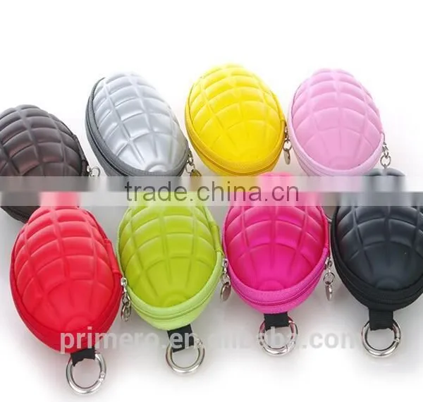 Populared Grenade Shaped Style Hand Zippered Case Coin Pouch Bag Purse Key Wallet photo-4