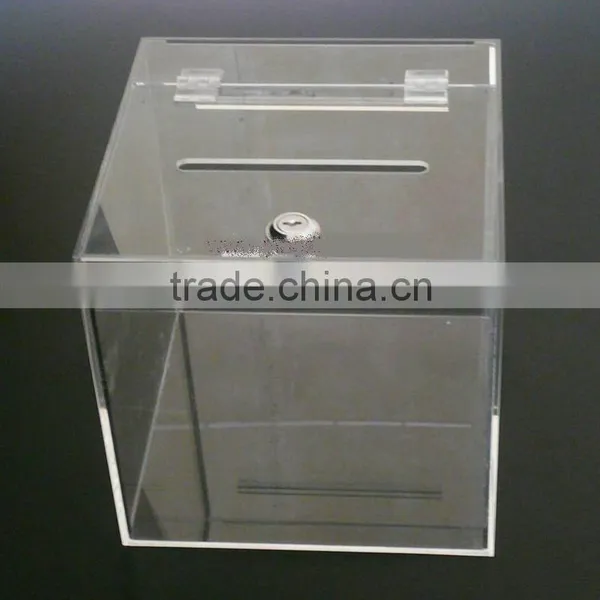 GH-RJ021High Transparent Acrylic Donation Boxes,acrylic Square Box photo-2
