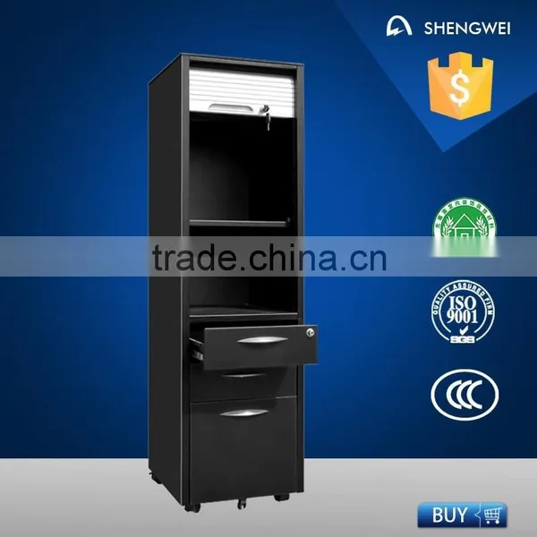 Tambour Door Cabinet, Mobile Cabinet With Drawers photo-3