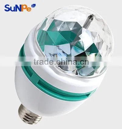 Low Price Factory Party Disco DJ Bar Decoration RGB Crystal Magic Ball Stage Lights Led Rotating Bulb Lamp Quality Choice photo-2
