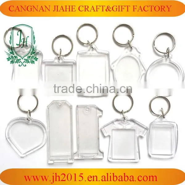 Free Gift Acrylic Keychain Oval Acrylic Key Ring Logo Insert Photo Frame photo-3