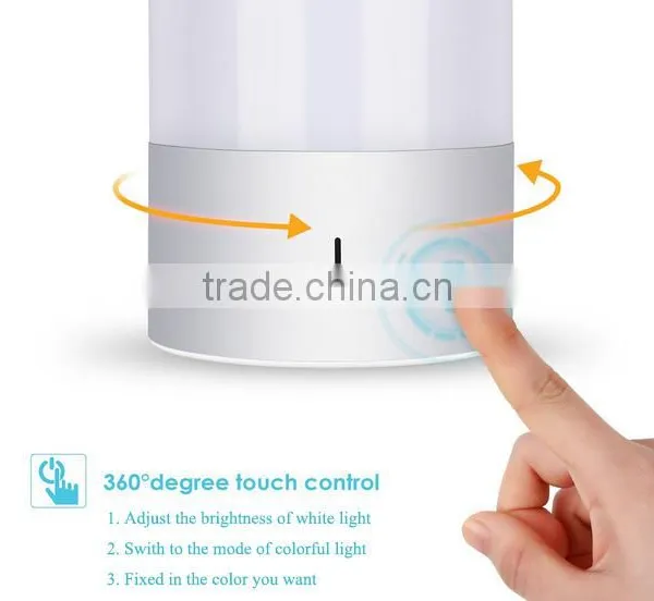 Warm White /Multicolored Dimmable Table Lamp With Touch Sensor