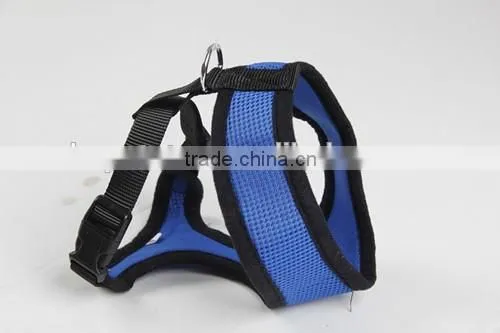 Speedy Pet Brand Comfortable Mesh Harness Vest Blue/black Pet Harness M Size photo-2