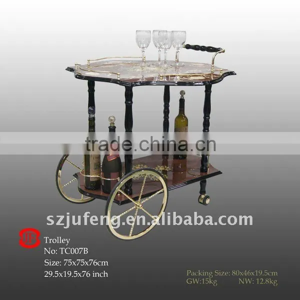 Wooden Restaurant/hotel Room Service Trolley Designs