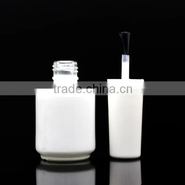 White Gel Nail Bottle 10ml With Cap and Brush photo-3