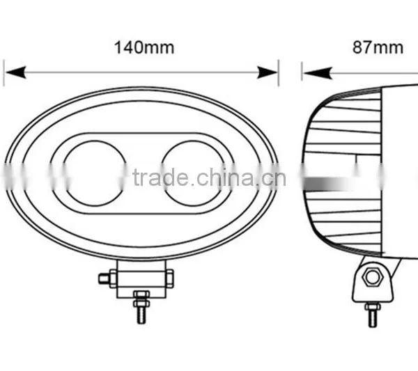 Forklift 10W Cre-e Blue LED Safety Light 12V 24V Spot Forklift Truck Light Use on Forklifts, Lift Trucks, Industrial Equipment photo-6