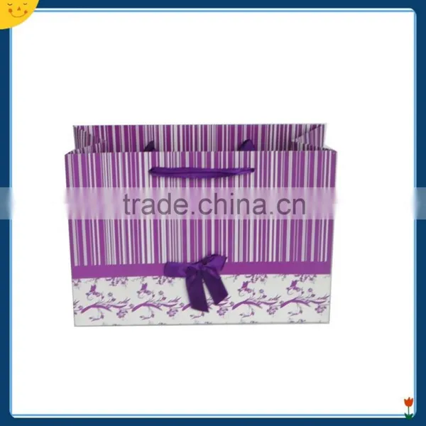 Purple Luxurious Ivory Board Shopping Paper Bag photo-2