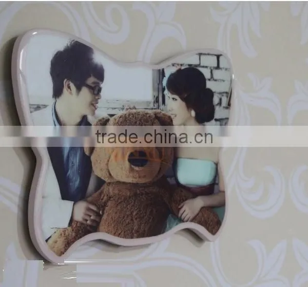 Custom Unique Double Heart Love Acrylic Photo Frame photo-2