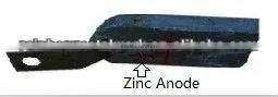 Zinc Anode for Pipeline Anchor
