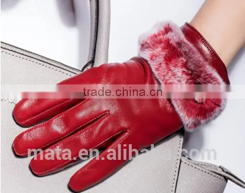 Wholesal Light Luxury Real Sheep Leather Touch Screen Gloves photo-6