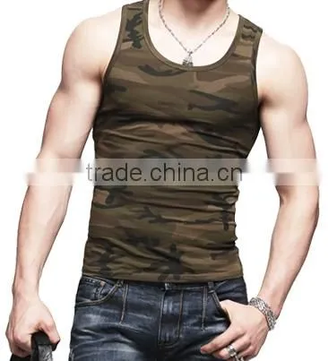 2015 Latest Design Mens Cotton Camo Vest photo-3