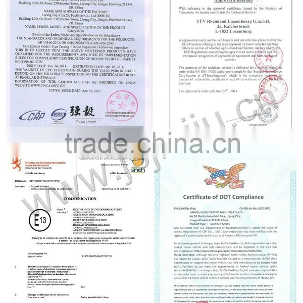 Polyester/ABS/steel Safety Belts for Cars, Buses, Trucks Etc. (3 Points Type) photo-5