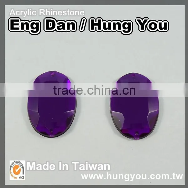Machine Cut Oval Shape Sew On Acrylic Rhinestones photo-6
