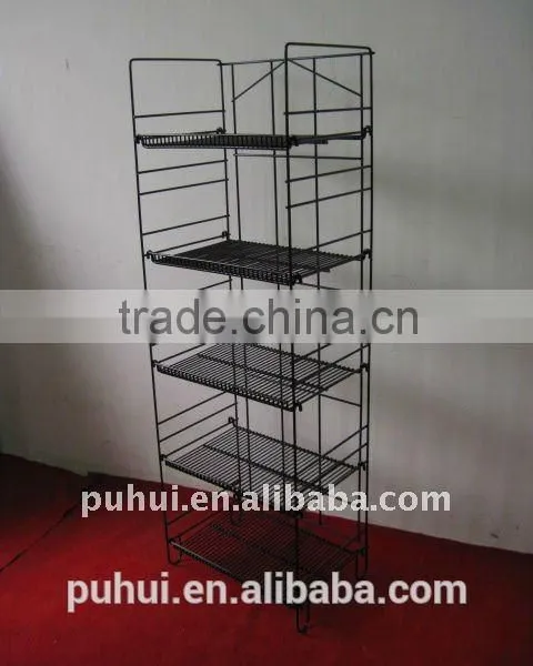 Multi Functional Free Standing Mats Display Rack Manufacturer From China photo-6