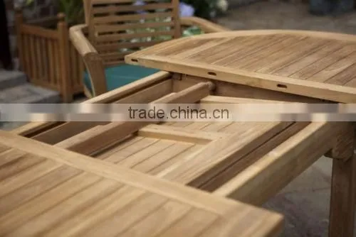 Extendable Dining Table Teak Wood Garden Furniture photo-3