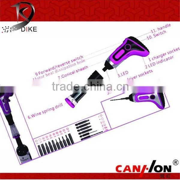 2-in-1 Cordless Adjustable Electric Drill and Screwdriver DK-19