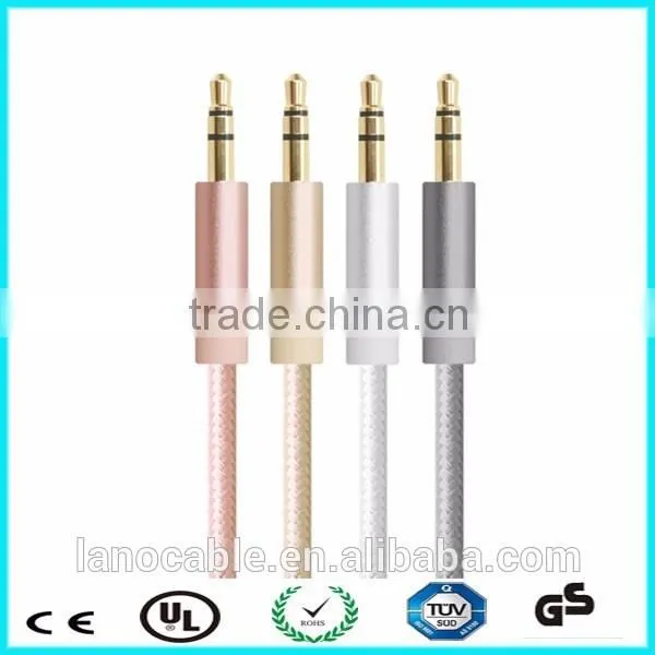 Nylon Braided 3.5mm Jack Audio Cable Custom Aux Cable photo-6