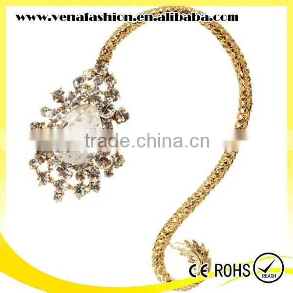 Cheap Ear Cuff White Diamond Jewelry Snake Style Ear Clip photo-2