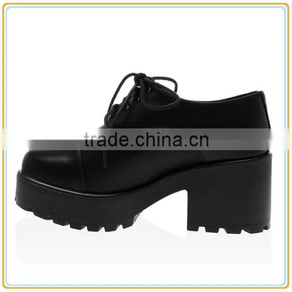 WOMENS LADIES CHUNKY CLEATED PLATFORM MID BLOCK HEEL ANKLE CASUAL SHOES photo-3