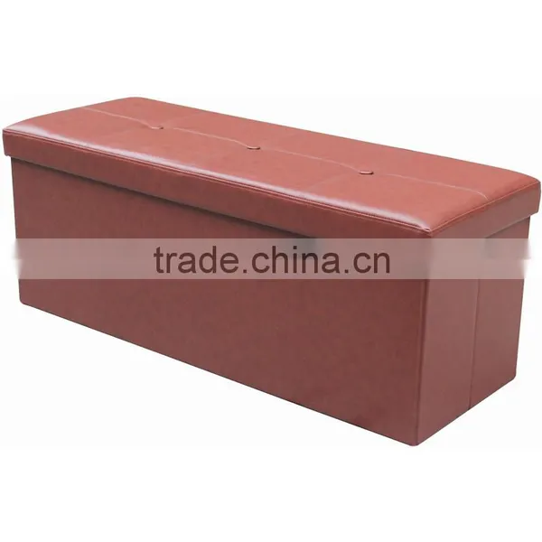 Purple Foldable Foot Rest Storage Ottoman photo-4