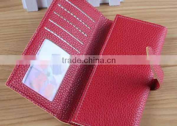 New Fashion PU Leather Lady Purse Card Bag Women Wallets photo-3